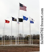Military Art Print - Flags Fly At The Fields Of Honor Military Veterans Museum