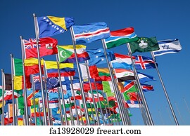 World Flags Art Print - Flags Of Countries Around The World