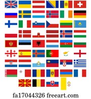 Free art print of Flags of the countries of Europe. Flags of the ...