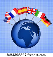 World Flags Art Print - Flags Of The World