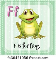 Free art print of Flashcard letter F is for frog. Flashcard letter F is ...