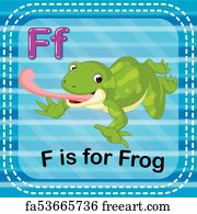 Free art print of Flashcard letter F is for frog. Flashcard letter F is ...