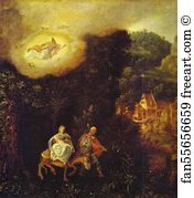 Flight Into Egypt Detail Art Print - Flight Into Egypt. Detail