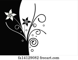 Free art print of Black-and-white flower. Black-and-white flower. A