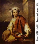 Seller Art Print - Flower Seller
