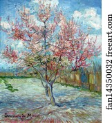 Flowers Art Print - Flowering Peach Tree (Memory Of Mauve)