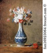 Carnation Art Print - Flowerpiece: Carnations, Tuberoses And Sweet Peas