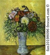 St Petersburg Art Print - Flowers In A Blue Vase