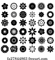 Free art print of Black-and-white flower. Black-and-white flower. A