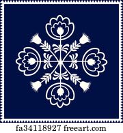 Free art print of Pattern folk design. Polish pattern folk in Podhale ...