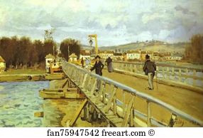 Footbridge Art Print - Footbridge At Argenteuil