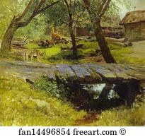 Footbridge Art Print - Footbridge. Savvina Sloboda