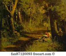 Mounted On Cardboard The Tretyakov Gallery Art Print - Forest Road