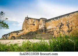 Free art print of Fort Jesus in Mombasa, Kenya. Old wooden door in the ...