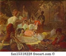 1849 Art Print - Fountain In Bakhchi-Sarai