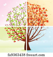 Free art print of Four seasons - spring, summer, autumn, winter. Art ...