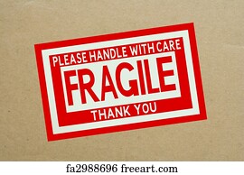 Free Art Print Of Fragile Fragile Label On Cardboard Box Freeart Fa18377437