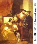Richard Parkes Bonington Art Print - Francis I And The Duchess Of Etampes