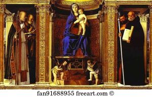 1488 Art Print - Frari Triptych. Detail