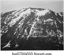 Side Art Print - Full View Of Barren Mountain Side With Snow, "in Rocky Mountain National Park, " Colorado. Photographs Of National Parks And Monuments, Compiled 1941 - 1942, Documenting The Period Ca. 1933 - 1942.