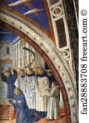 Funeral Of St Augustine Detail Art Print - Funeral Of St. Augustine. Detail