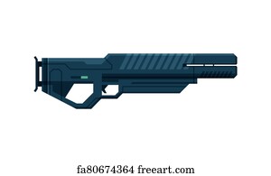 Free art print of Futuristic gun vector illustration weapon laser ...