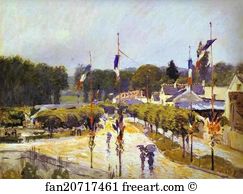 Formerly Art Print - Fête Day At Marly-Le-Roi (Formerly The Fourteenth Of July At Marly-Le-Roi)