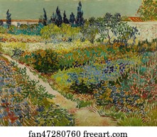 Arles Art Print - Garden At Arles / Flowering Garden With Path