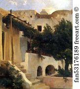 Garden Of An Inn Art Print - Garden Of An Inn, Capri. Detail