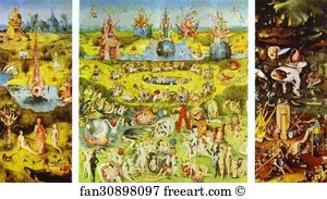 1510 Art Print - Garden Of Earthly Delights (Triptych)