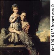 Georgiana Art Print - Georgiana, Countess Spencer, And Her Daughter