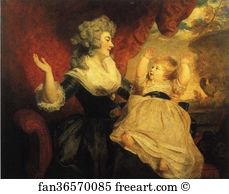 Derbyshire Art Print - Georgiana, Duchess Of Devonshire, And Her Daughter