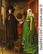 Tempera Art Print - Giovanni Arnolfini And His Wife Giovanna Cenami (The Arnolfini Marriage)
