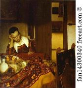 Asleep Art Print - Girl Asleep At A Table