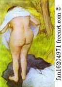 Dry Art Print - Girl Drying Herself