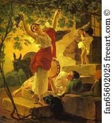 1827 Oil On Canvas The Russian Museum Art Print - Girl Gathering Grapes In A Suburb Of Naples