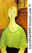Blouse Art Print - Girl In A Green Blouse