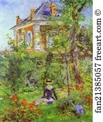 Buhrle Art Print - Girl In The Garden At Bellevue