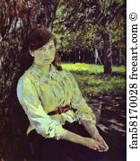 Simonovich Art Print - Girl In The Sunlight. Portrait Of Maria Simonovich