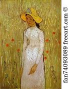 White Canvas Art Print - Girl In White