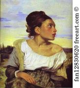 Seated Art Print - Girl Seated In A Cemetery