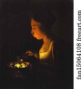 48 Art Print - Girl With A Brazier