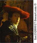 Jan Vermeer Art Print - Girl With A Red Hat