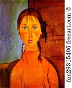 Braids Art Print - Girl With Braids