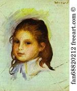 Girls Art Print - Girl With Brown Hair