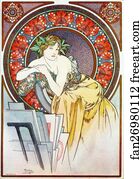 Easel Art Print - Girl With Easel