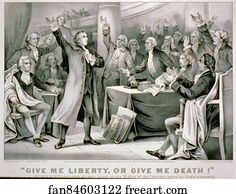 March Art Print - Give Me Liberty, Or Give Me Death! Patrick Henry Delivering His Speech On The Rights Of The Colonies, Before The Virginia Assembly, Convened At Richmond, March 23rd 1775, Concluding With The Above Sentiment, Which Became The War Cry Of The Revolution.