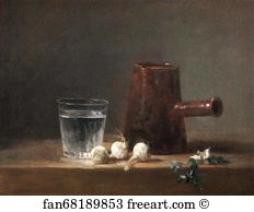 Pot Art Print - Glass Of Water And A Coffee Pot