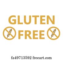 Free art print of Gluten free sign. Gluten free food packaging sign Can ...