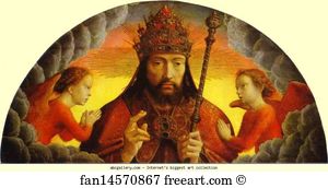 1506 Oil On Wood Louvre Art Print - God The Father Blessing